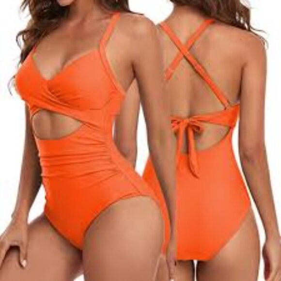Eomenie Other - Women's Size M Swimsuit Tummy Control Cutout High Waisted Bathing Suit Wrap